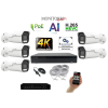  MS - 4k AI IP park kamerarendszer switchel 5 kamerával 8 Mpix - 6380K5B