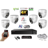  MS - AI Hybrid Light IP kamerarendszer 6 kamerával switchel 8 Mpix WD - 6481k6B