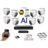  MS - AI IP Full Color Dóm kamerarendszer 8 kamerával switchel 5 Mpix Wd - 6022K8B