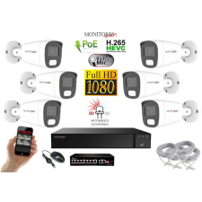  MS - Hybrid Light IP kamerarendszer 6 kamerával switchel 2 Mpix WT - 6213K6B megfigyelő kamera