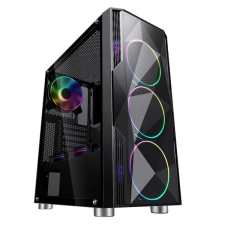 MS Számítógépház, Fighter V315, ATX, Fekete - RGB (MSC10009) számítógép ház