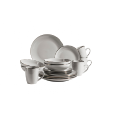 Mäser GREY METALLIC RIM Étkészlet 16 db (931627) tányér és evőeszköz