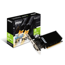 MSI MSI Videokártya PCI-Ex16x nVIDIA GT 710 2GB DDR3 Passzív (GT 710 2GD3H LP) videókártya