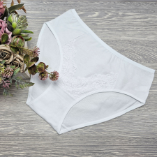 MST Magas derekú női alsó csipke díszítéssel 2XL/3XL, Fehér női alsó