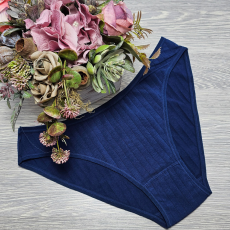 MST Női bugyi bordás anyagból Kék, S/M