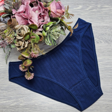 MST Női bugyi bordás anyagból Kék, XL/2XL női alsó