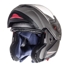 MT HELMETS Állból nyíló motoros sisak MT Atom ezüstszínű bukósisak