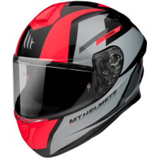 MT HELMETS Integrált motorkerékpár sisak MT FF106 Pro Targo Pro Sound fekete-szürke-fluo piros bukósisak