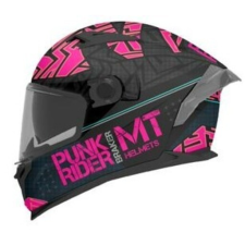 MT HELMETS MT BRAKER SV PUNK RIDER B8 zárt bukósisak fekete-rózsaszín bukósisak