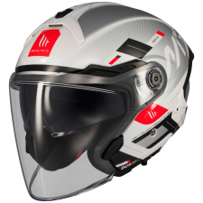 MT HELMETS MT Cosmo SV Silence nyitott motoros bukósisak fehér-szürke bukósisak