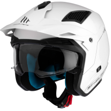 MT HELMETS MT District SV Solid nyitott trial motoros bukósisak fehér bukósisak