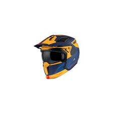 MT HELMETS Próba Sisak MT Sisakok Streetfighter SV S Totem kék / sárga XL bukósisak