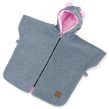 MT T Autós maci kabát - Szürke - Rózsaszín kapucnival gyerek kabát, dzseki