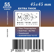 MTL 45x45 mm premium kártyavédő 55 db társasjáték