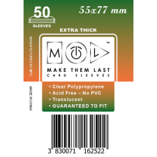 MTL 55x77 mm premium kártyavédő 50db társasjáték