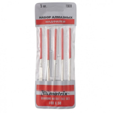 MTX 140x50x3mm gyémánt tûreszelõ szett tasakban 5db reszelő