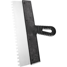 MTX 300mm 6x6mm fogazott spatulya rozsdamentes, műanyag nyéllel kőműves és burkoló szerszám
