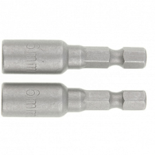 MTX 6x45mm mágneses dugókulcs fej csavarozóba 2db CrV bitfej készlet