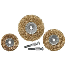 MTX Csapos drótkorong készlet, 3db-os, fúrógéphez, réz barkácsgép tartozék