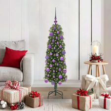  Mű karácsonyfa 150 LED-del Zöld 120 cm PVC, acél és műanyag műfenyő