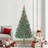  Mű karácsonyfa 300 LED-del állvánnyal Zöld 210 cm PVC és Acél