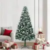  Mű karácsonyfa 300 LED-del Zöld 210 cm PVC és Acél és Műanyag