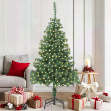  Mű karácsonyfa LED -es lámpákkal Zöld 180 x 40 cm PVC műfenyő