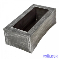  Műanyag antikolt tégla forma 26,5x13,5x8,5 cm - Ezüst dekorációs kellék