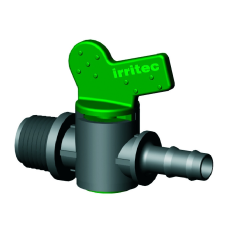  Műanyag csap K3/4"x16 menetes-bordás zőld hűtés, fűtés szerelvény