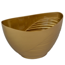  Műanyag csónak féloldalt bordás arany M12x17x10cm dekorációs kellék