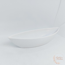  Műanyag csónak tál - kicsi fehér dekorációs kellék