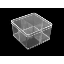  Műanyag doboz / box tetővel 9,5x9,5x5,5 cm dekorációs kellék