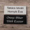  Műanyag, Fehér és Fekete színű névtábla