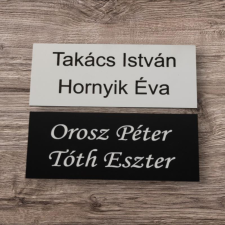  Műanyag, Fehér és Fekete színű névtábla dekorációs kellék