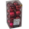  Műanyag gömb bordó 4cm 16db-os csomag