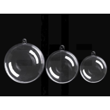  Műanyag gömb kétrészes - 3 db/csomag dekorációs kellék