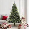  Műanyag Hajlékony Karácsonyfa 300 LED-del Zöld 180 cm PVC és PE