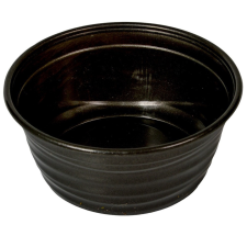  Műanyag kerek hullámos mintás tál grafit D19cm M8,5cm dekorációs kellék