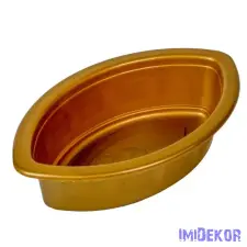  Műanyag nagy hajó tál 30x18x8cm - Arany dekorációs kellék