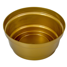  Műanyag nagy tál kerek arany D18cm M8cm dekorációs kellék