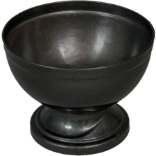  Műanyag nagy talpas tál szürke D21cm M15,5cm dekorációs kellék