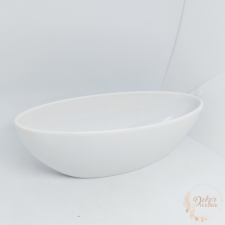  Műanyag ovális tál - nagy fehér dekorációs kellék