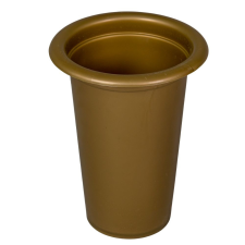  Műanyag sírváza betét arany 15cm magas dekorációs kellék