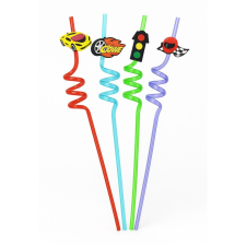  Műanyag Spirális Szívószál – Versenyautó 4 db-os sütés és főzés