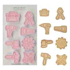  Műanyag süteménykiszúró és nyomda – Szerszámok 8db-os sütés és főzés