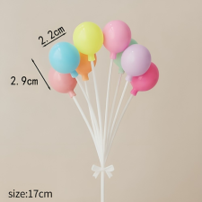  Műanyag színes lufi torta dísz,dekoráció party kellék