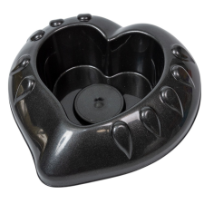  Műanyag szív grafit M8x27cm dekorációs kellék