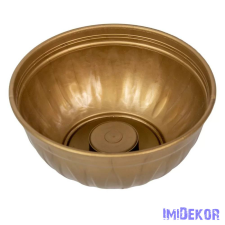  Műanyag tál D21 M10 cm - Arany dekorációs kellék