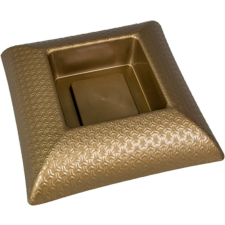  Műanyag tál négyzet alakú mintás arany M7x31x31cm dekorációs kellék