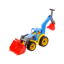 Műanyag traktor markolókkal - 50 cm, többféle autópálya és játékautó